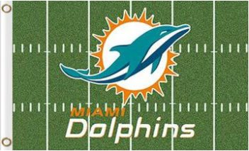Miami Dolphins Green Flag 3X5 Ft Polyester Banner USA 90x150cm