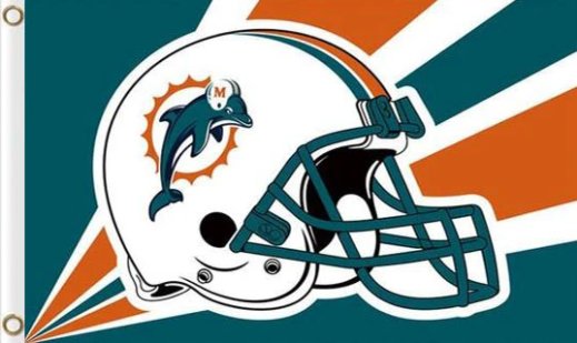 Miami Dolphins Helmet Flag 3X5 Ft Polyester Banner USA 90x150cm