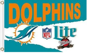 Miami Dolphins Lite Flag 3X5 Ft Polyester Banner USA 90x150cm