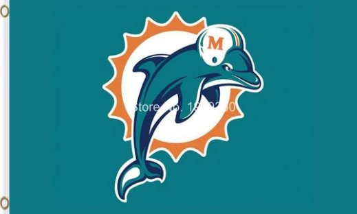 Miami Dolphins Logo Flag 3X5 Ft Polyester Banner USA 90x150cm