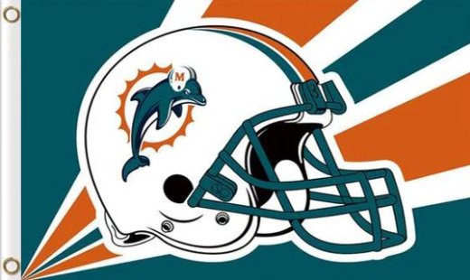 Miami Dolphins Logo US Sport Flag 3X5 Ft Polyester Banner USA 90x150cm