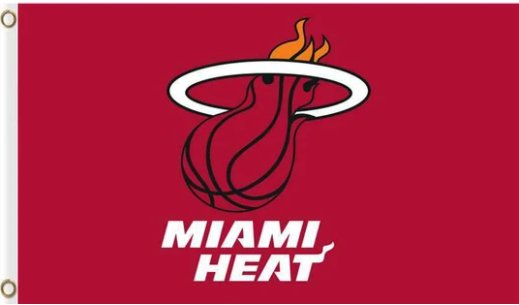 Miami Heat Club Red Flag 3X5Ft Polyester Banner USA Digital Print