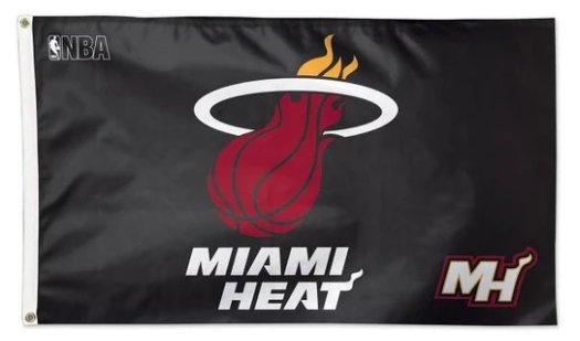 Miami Heat Team Black US Flag 3X5Ft Polyester Banner USA Digital Print