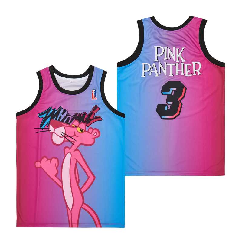 Miami Heat #3 Pink Panther Movie Basketball Jersey