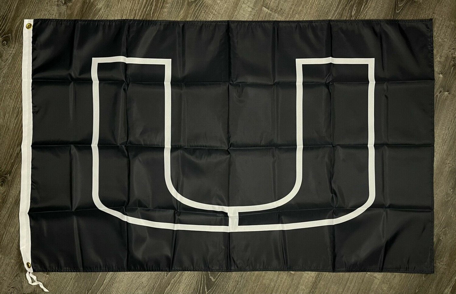 Miami Hurricanes Logo Flag 3x5 ft Black Sports Banner Man-Cave Garage