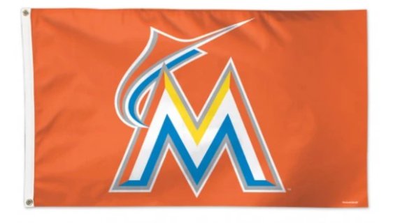 Miami Marlins Orange flag 3X5Ft Banner USA Polyester with Brass Grommets