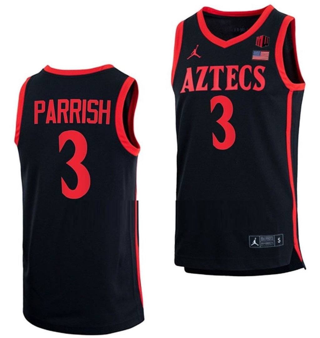 Micah Parrish Jersey San Diego State Aztecs College Basketball Black #3