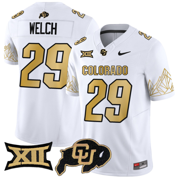 Micah Welch Jersey #29 Colorado Buffaloes Vapor Limited Football White Limited