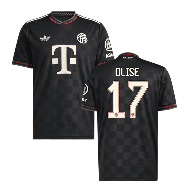 Michael Olise #17 Bayern Munich 2025-26 Third Men Jersey – Black