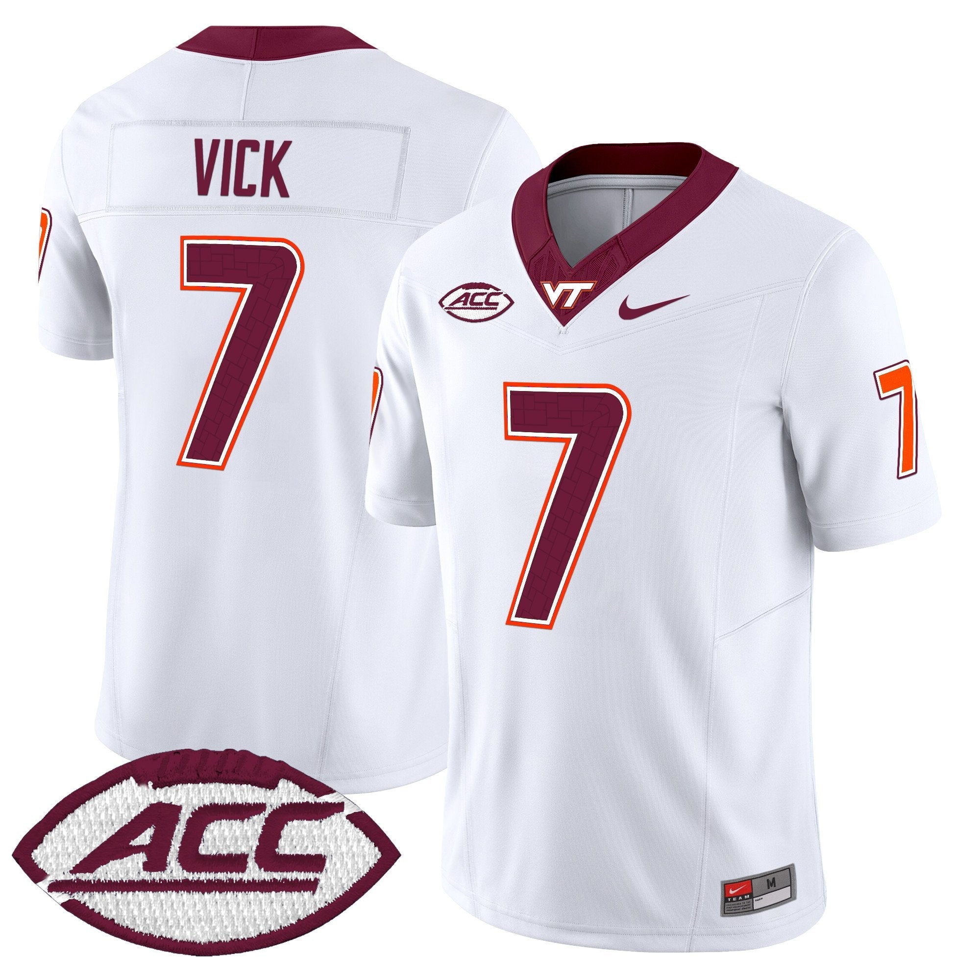 Michael Vick Jersey #7 Virginia Tech Hokies 2025 Stitched White