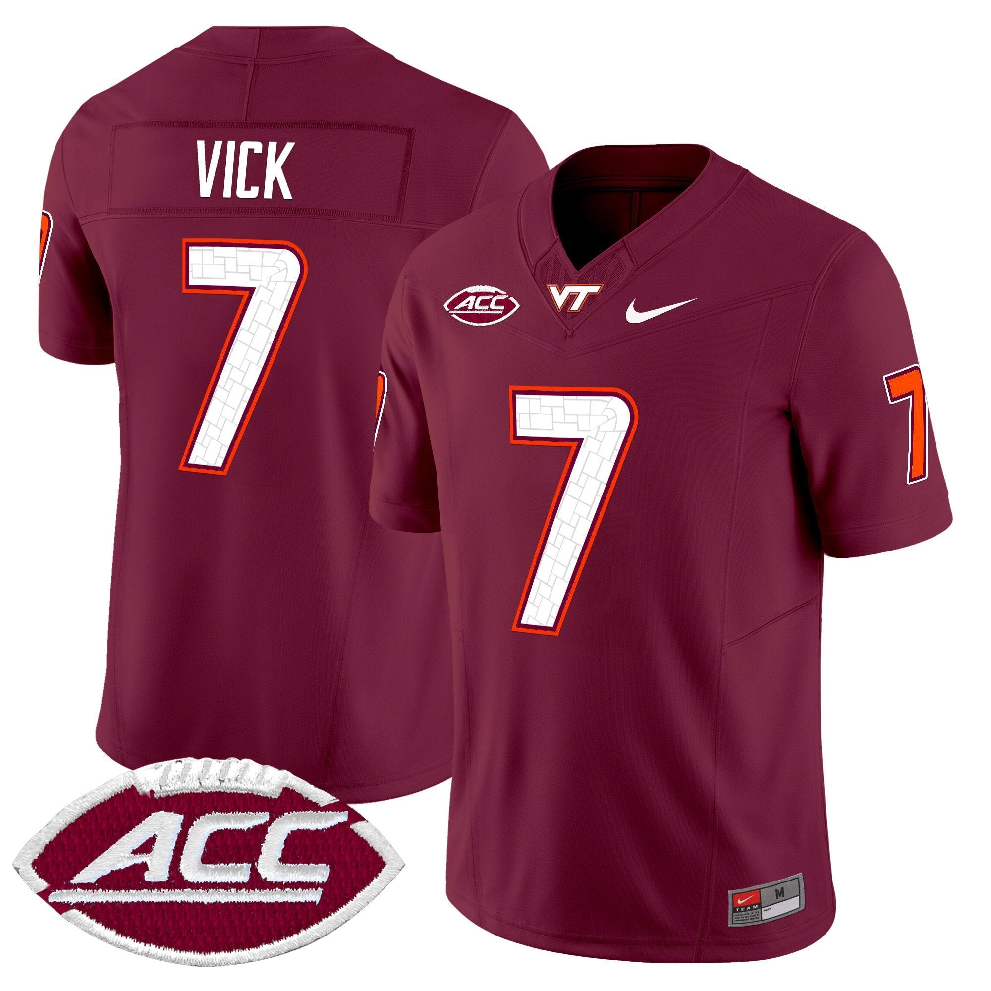 Michael Vick Jersey #7 Virginia Tech Hokies 2025 Stitched Maroon