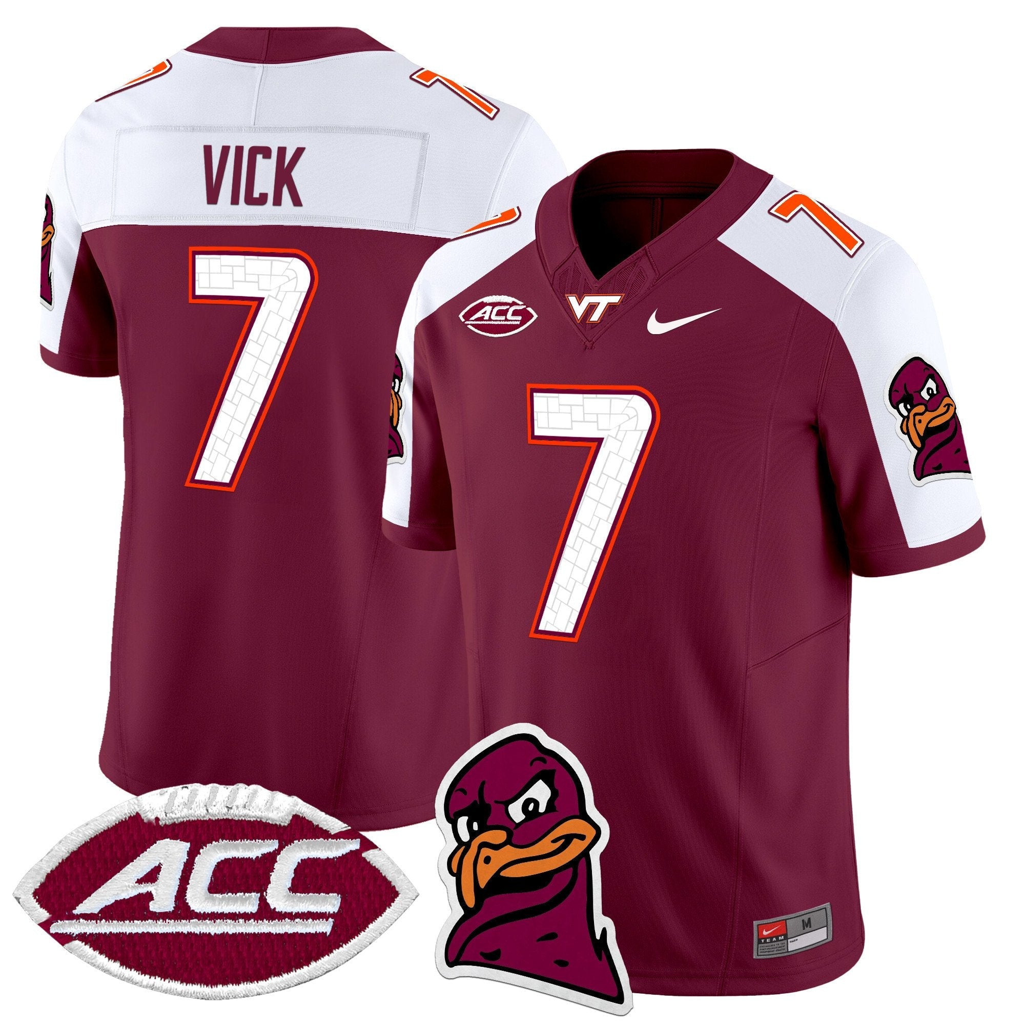 Michael Vick Jersey #7 Virginia Tech Hokies 2025 Stitched Maroon Alternate