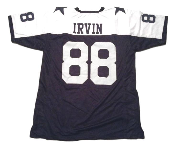Michael Irvin CUSTOM STITCHED Unsigned Football Jersey Blue