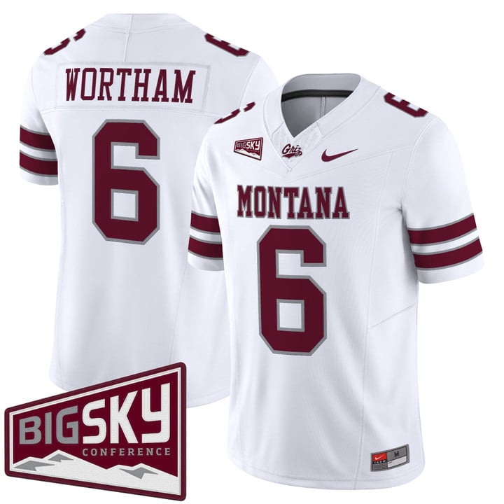 Michael Wortham Jersey #6 Montana Grizzlies 2025 Vapor Stitched Black Alter