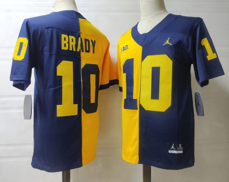 Michigan Wolverines #10 Tom Brady NCAA Football Jersey