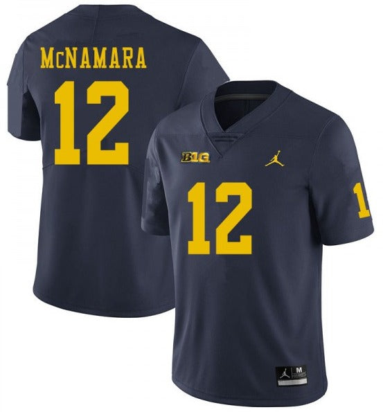 Michigan Wolverines #12 Cade McNamara Navy College Football Jersey