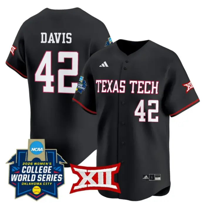 Mihyia Davis Jersey #42 Red Raiders Softball 2026 World Series (WCWS)