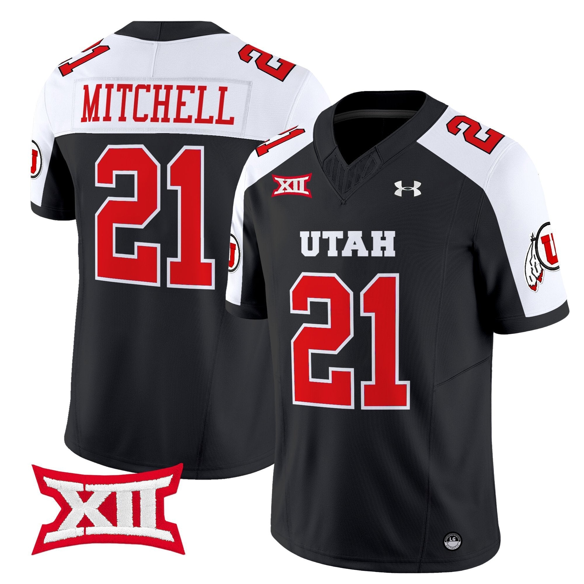 Mike Mitchell Jersey #21 Utah Utes 2025 Vapor Limited Stitched Black Alternate