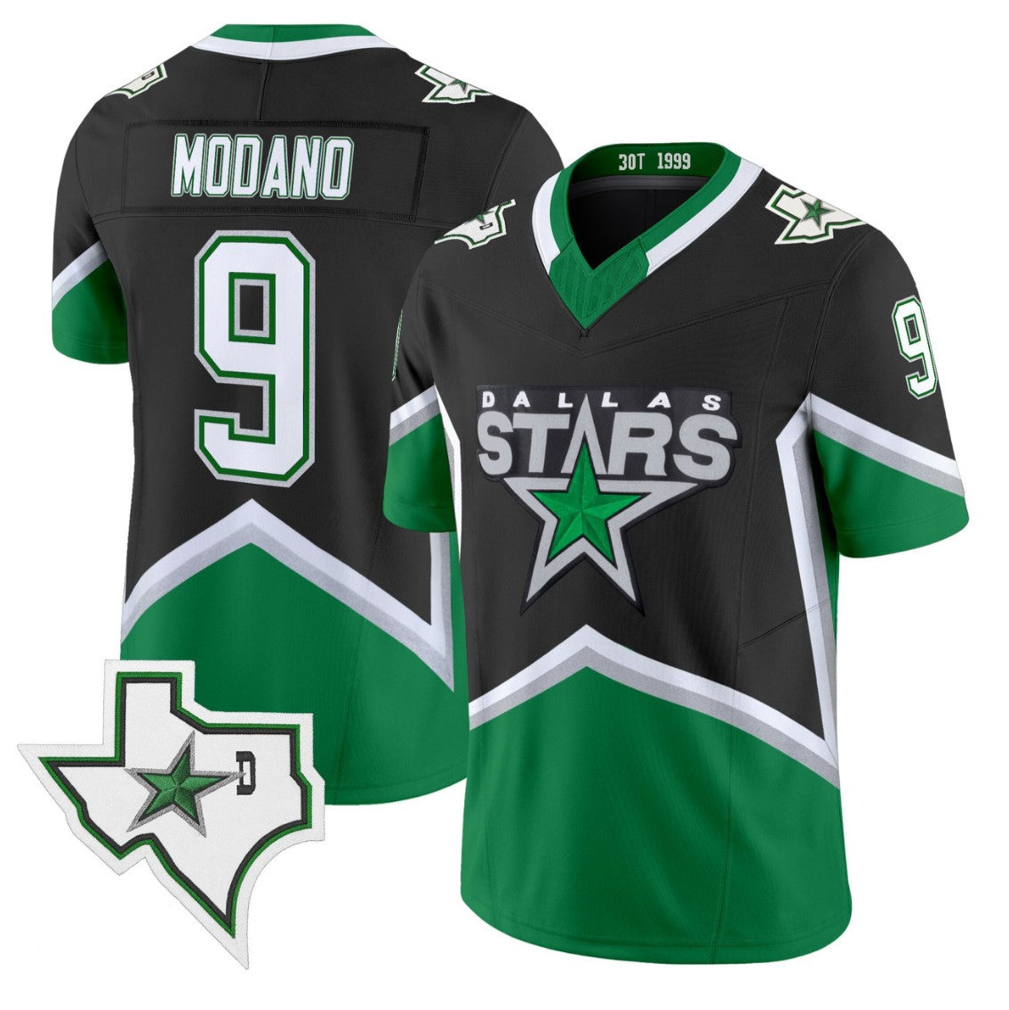 Mike Modano #9 Dallas Stars 99 Throwback Vapor Stitched Football Jersey