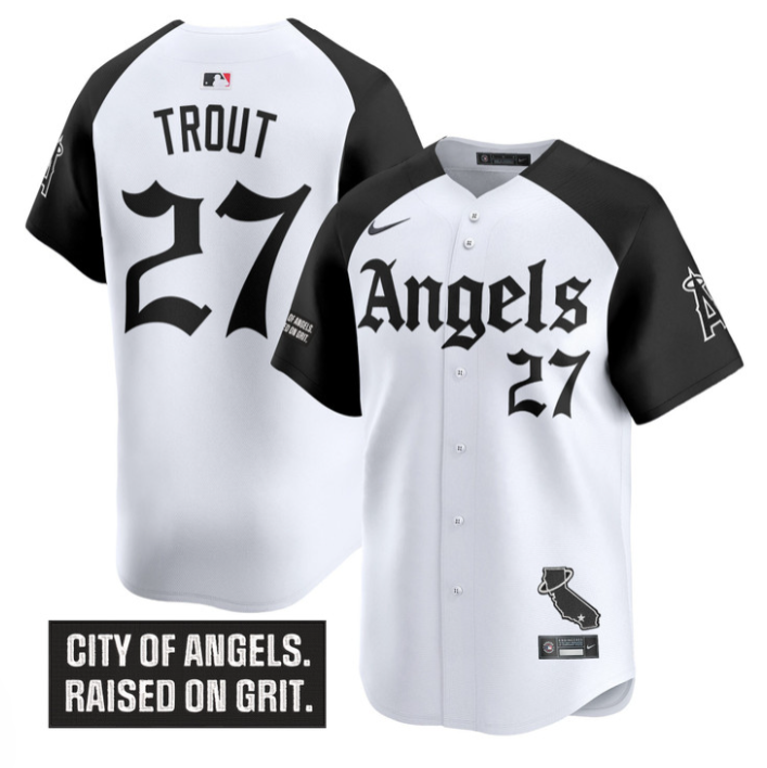 Mike Trout Jersey #27 Los Angeles Angels Gothic Halo Edition Stitched Alternate