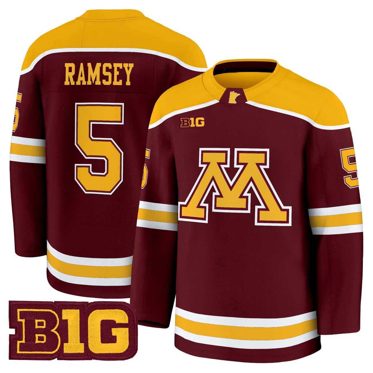 Mike Ramsey Jersey #5  Minnesota Golden Gophers 2025-26 Premium Stitched