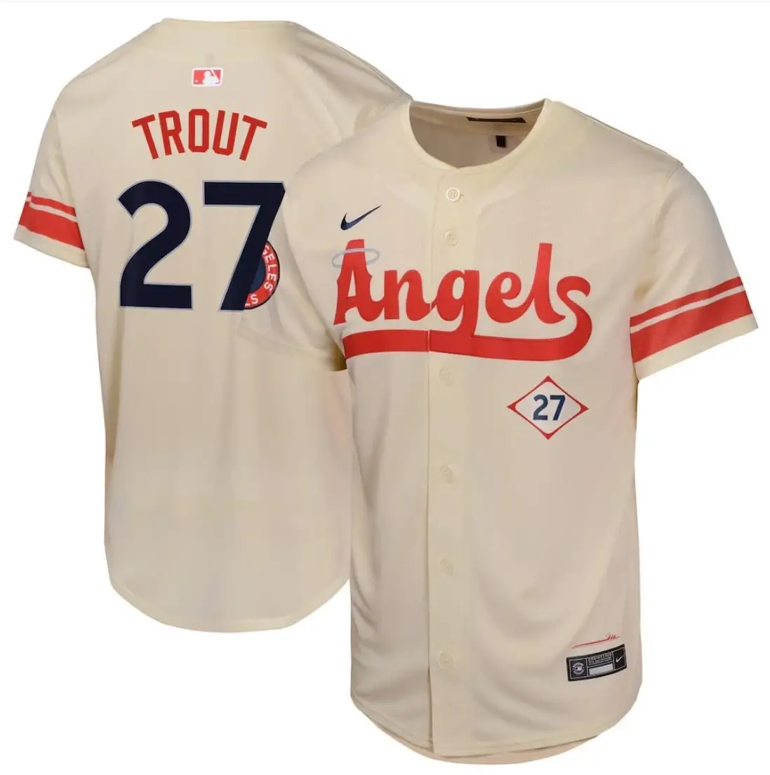 Mike Trout Jersey #27 Angels Vapor Premier Limited All Stitched