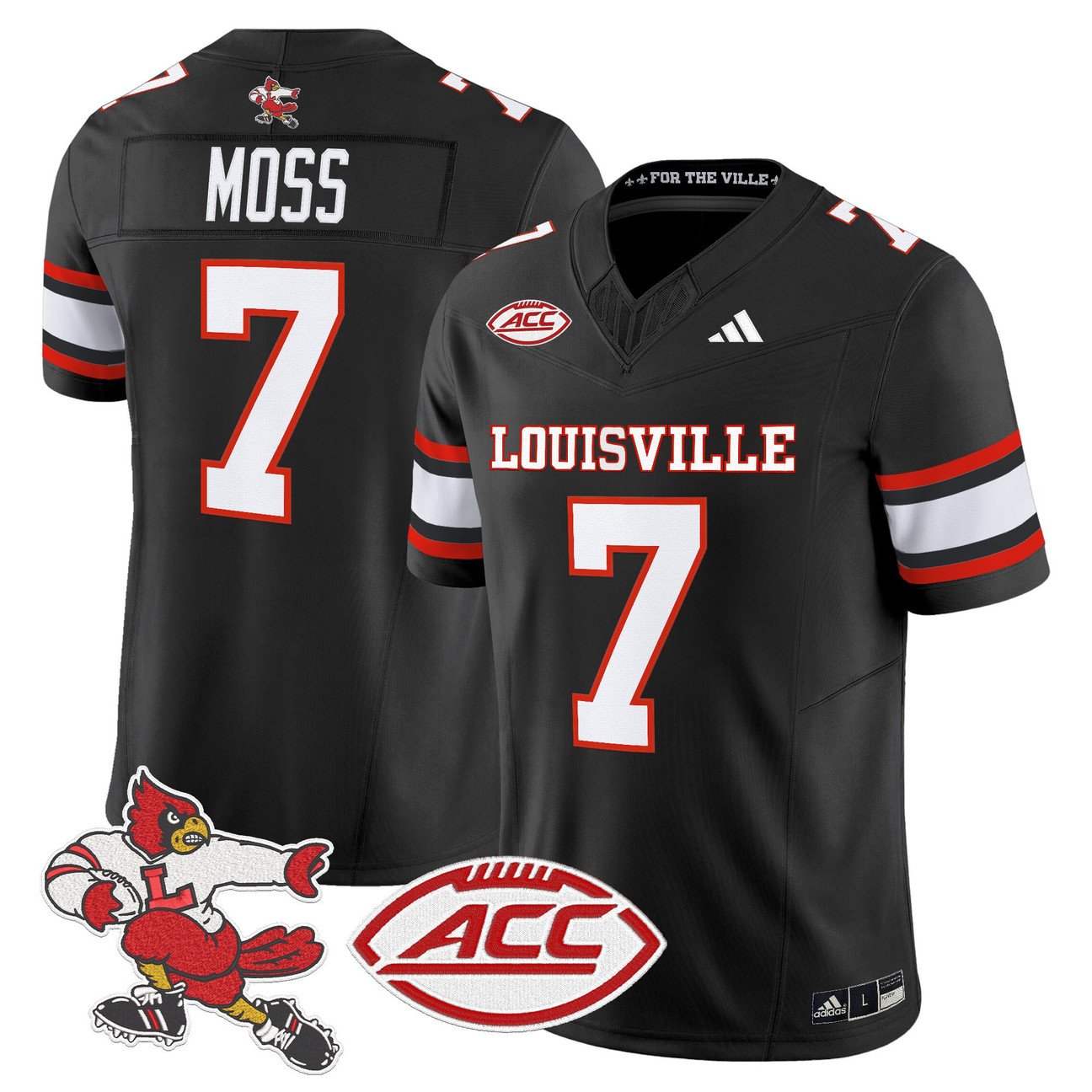 Miller Moss Jersey #7 Louisville Cardinals 2025 Vapor Limited Stitched