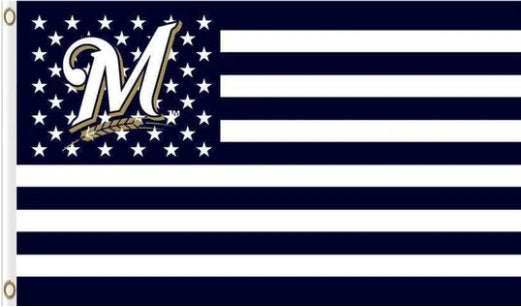 Milwaukee Brewers Club Sport Flag 3X5Ft Banner USA Polyester with Brass Grommets