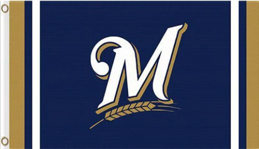 Milwaukee Brewers Custom Flag 3X5Ft Banner USA Polyester with Brass Grommets