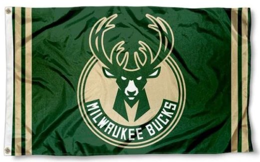 Milwaukee Bucks Club US Flag 3X5Ft Polyester Banner USA Digital Print