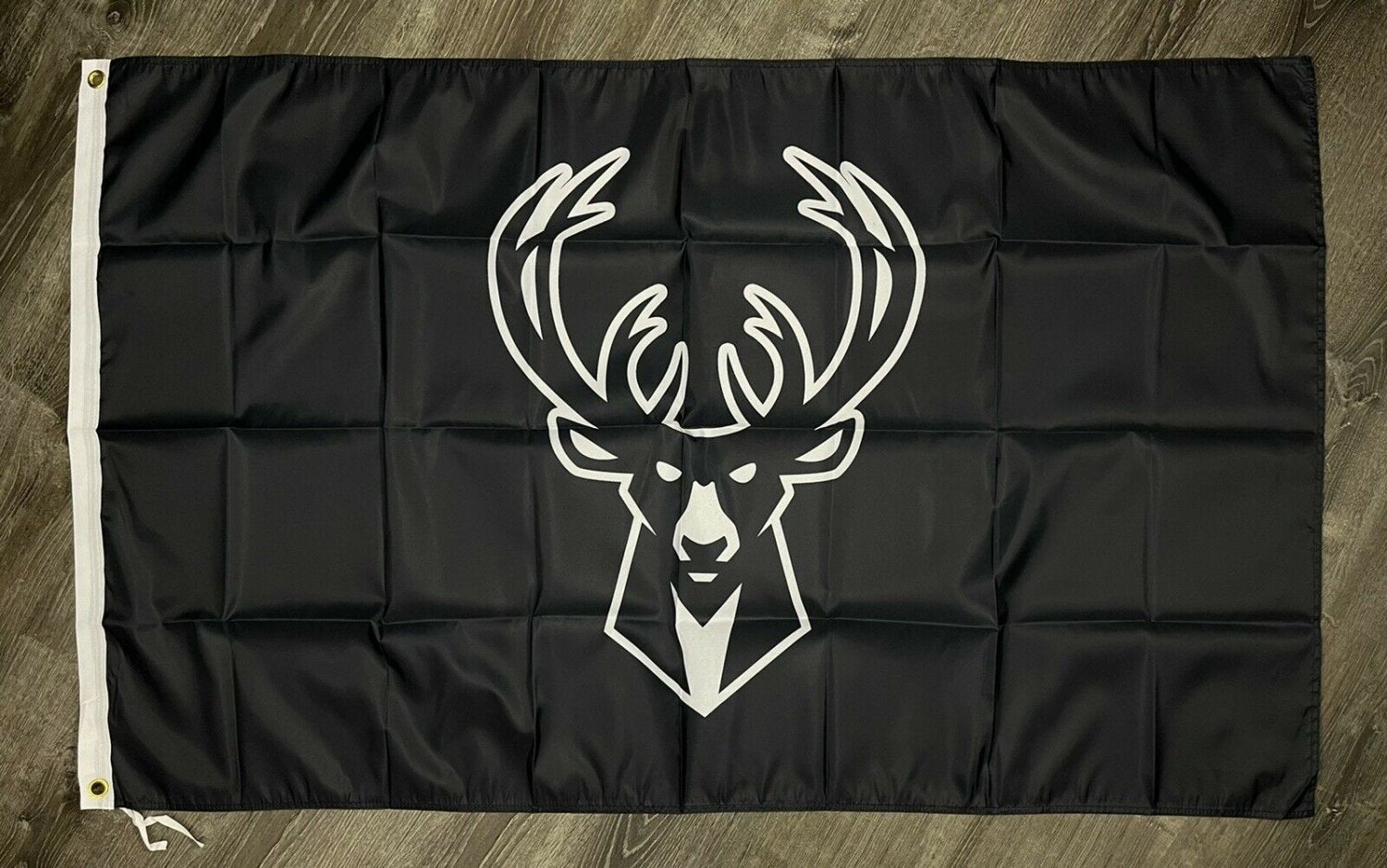Milwaukee Bucks Logo Flag 3x5 ft Sports Black Banner Man-Cave Garage