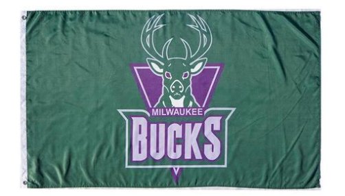 Milwaukee Bucks Team US Flag 3X5Ft Polyester Banner USA Digital Print