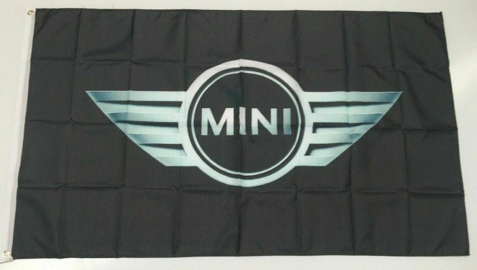 Mini Cooper Style 2 Banner Flag Car BMW British Hatch Mechanic Garage Man Cave 3x5ft