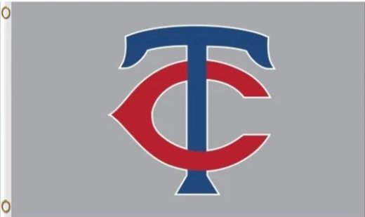 Minnesota Twins Gray Flag 3X5Ft Banner USA Polyester with Brass Grommets