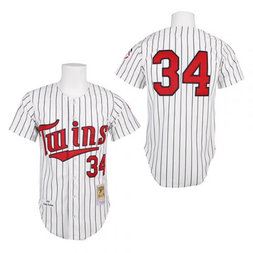 Minnesota Twins Kirby Puckett White 1991 Throwback Jersey