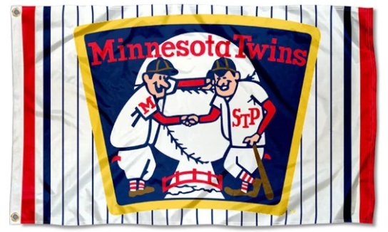 Minnesota Twins Retro Vintage Flag 3X5Ft Banner USA Polyester with Brass Grommets