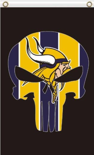 Minnesota Vikings Digital Vertical Flag 3X5 Ft Polyester Banner USA 90x150cm