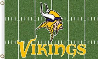 Minnesota Vikings Green Flag 3X5 Ft Polyester Banner USA 90x150cm