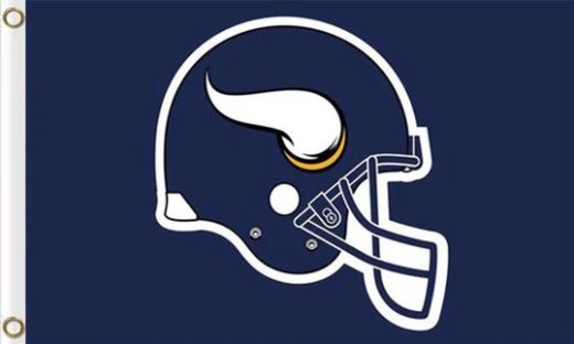 Minnesota Vikings Helmet Flag 3X5 Ft Polyester Banner USA 90x150cm