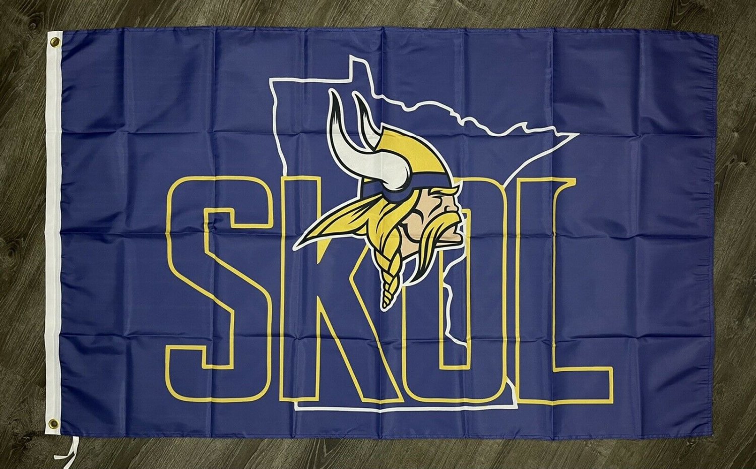 Minnesota Vikings SKOL Flag 3x5 ft Purple Football Banner Man-Cave GarageMinnesota Vikings SKOL Flag 3x5 ft Purple Football Banner Man-Cave Garage