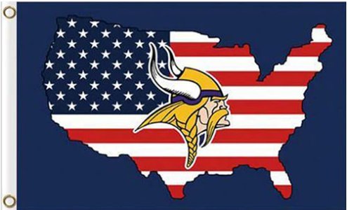 Minnesota Vikings US Flag 3X5 Ft Polyester Banner USA 90x150cm