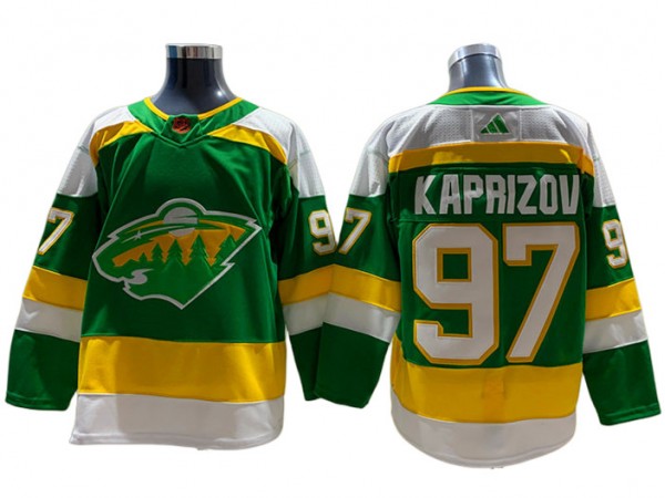 Minnesota Wild #97 Kirill Kaprizov Green 2022&23 Reverse Retro Jersey