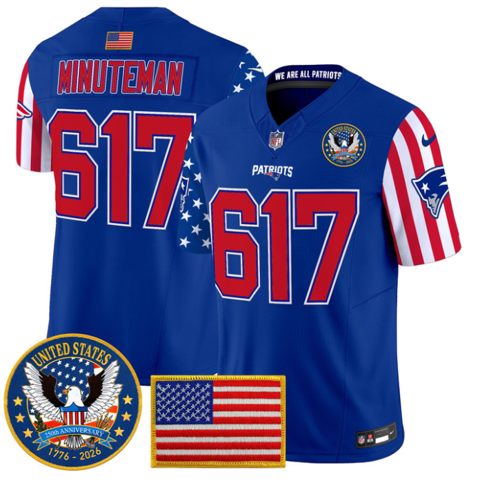 Minuteman Jersey #617 America 250 Edition Vapor Limited Stitched
