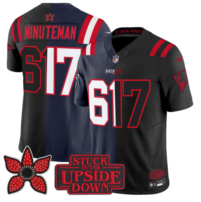 Minuteman Jersey #617 Patriots Upside Down Edition Vapor Limited Stitched