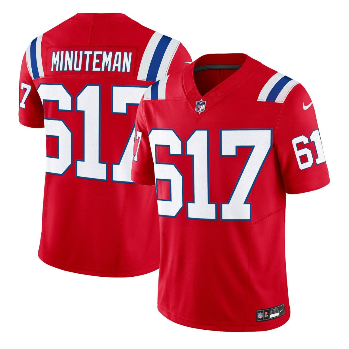 Minuteman Jersey #617 Throwback Football Vapor Limited All Stitched