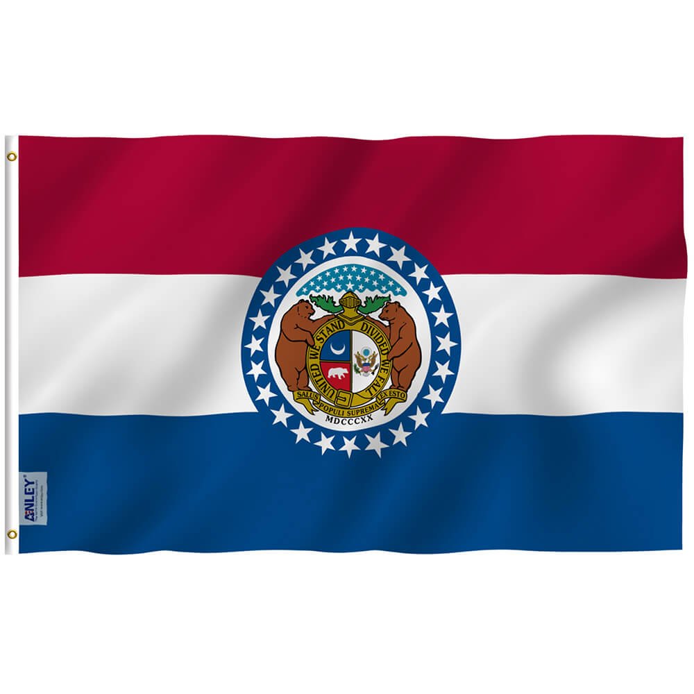 Missouri State Flag - Missouri MO Flag with Brass Grommets 3X5Ft Banner USA