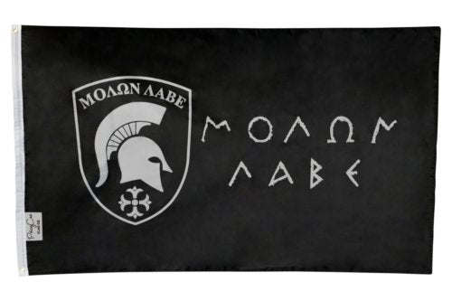 Molon Labe Cross 2nd Amendment Come Take It Military Spartan 300 3x5 Flag Banner