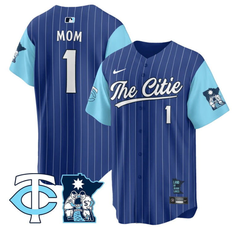 Mom Jersey #1 Minnesota Twins 2025 City Connect Concept Stitched Royal