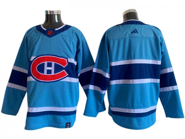 Montreal Canadiens Blank Light Blue 2022&23 Reverse Retro Jersey