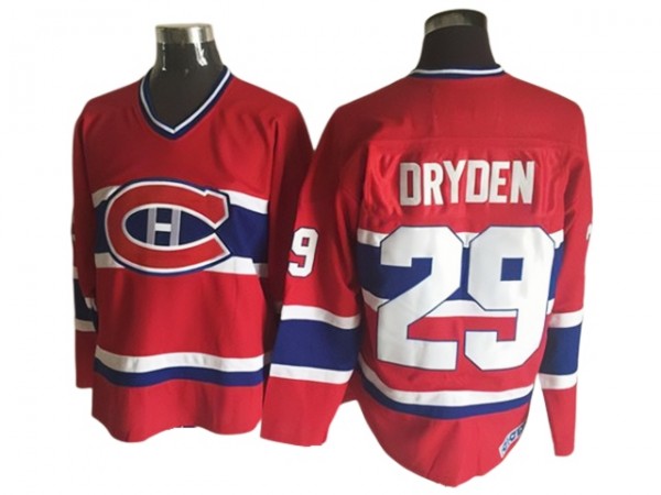 Montreal Canadiens #29 Ken Dryden Vintage CCM Jersey - Red